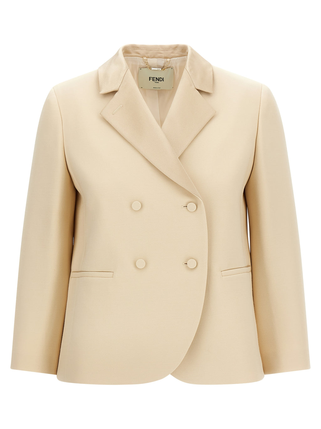 Fendi Silk Lapel Blazer