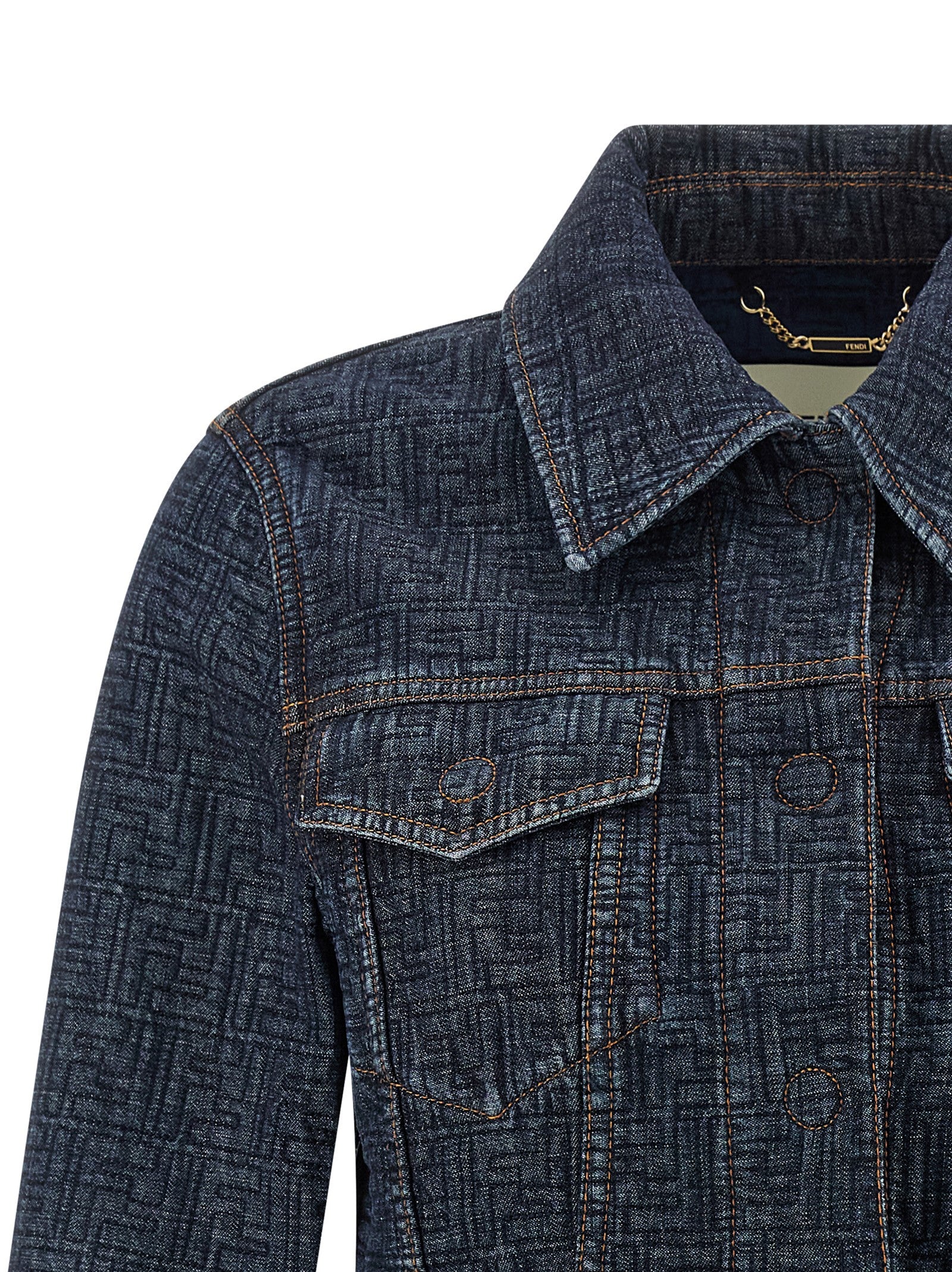 Fendi Ff Denim Bolero Jacket