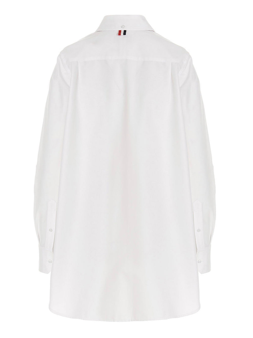 Thom Browne Logo Pussy Bow Blouse