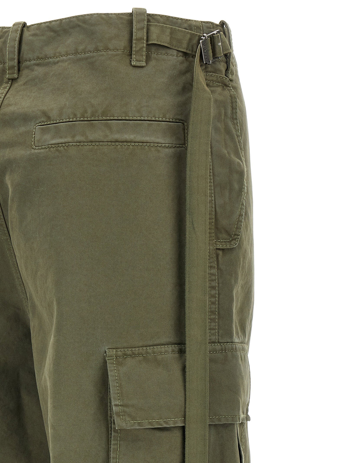 Fendi Double Stitch Embroidery Pants