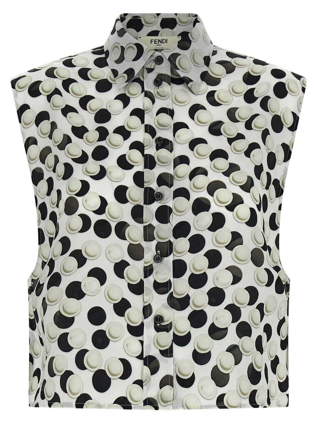 Fendi Polka Dot Crop Top