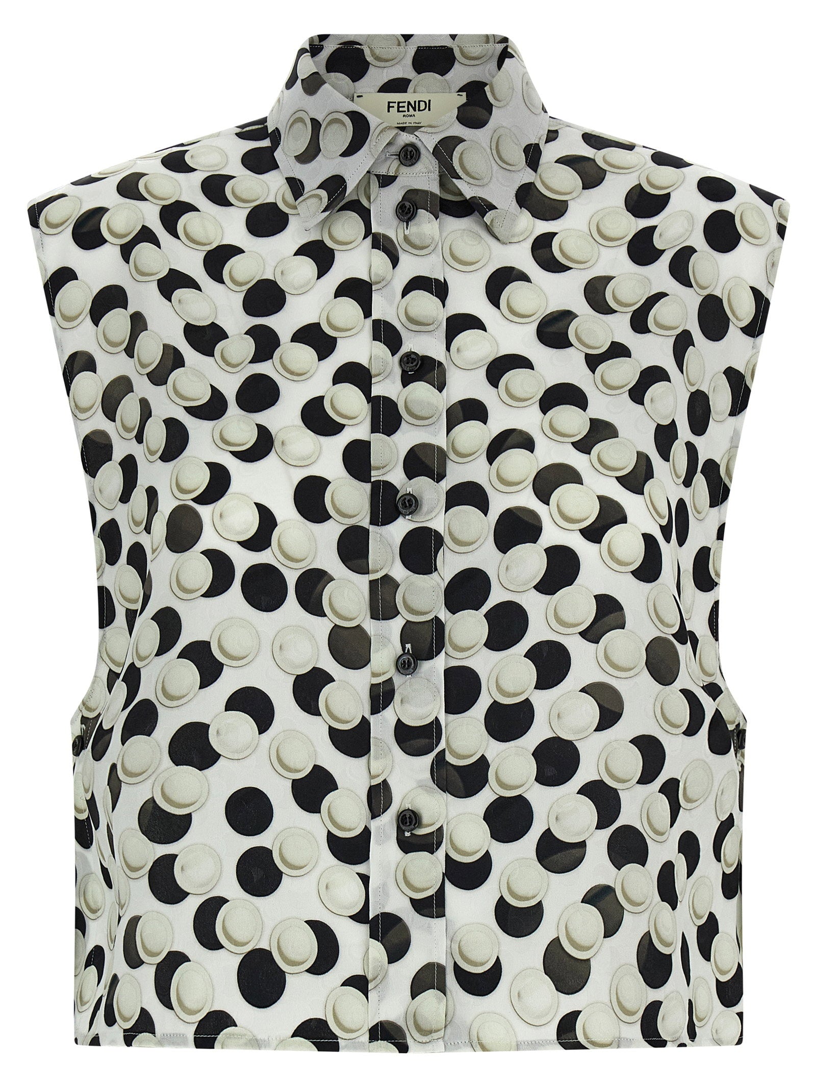 Fendi Polka Dot Crop Top