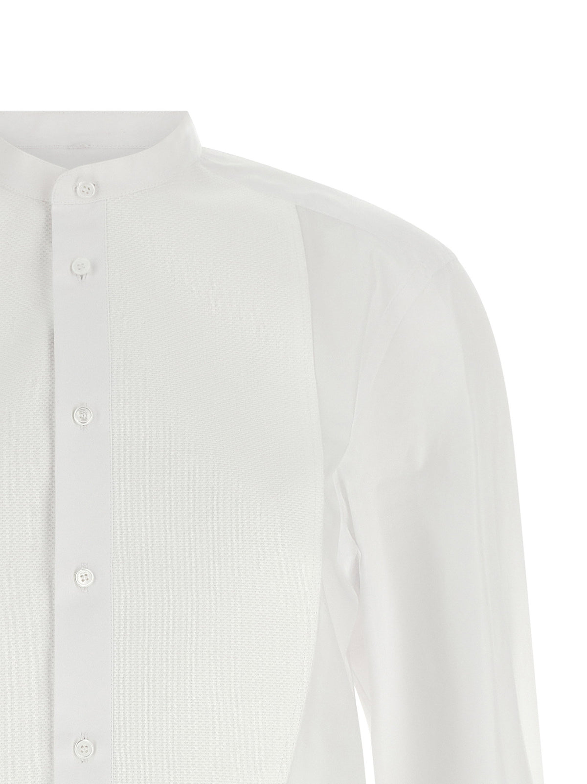 Fendi Poplin Shirt With Plastron Piqué