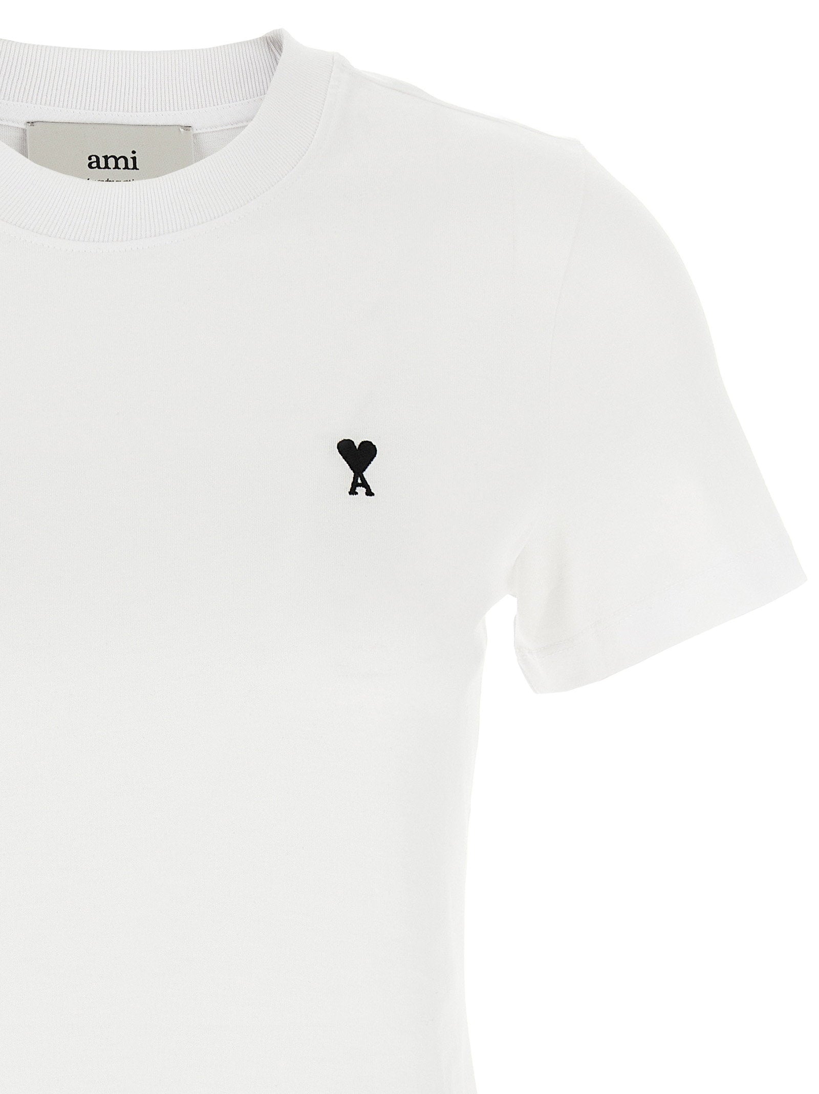 Ami Paris Ami De Coeur Cropped T-shirt