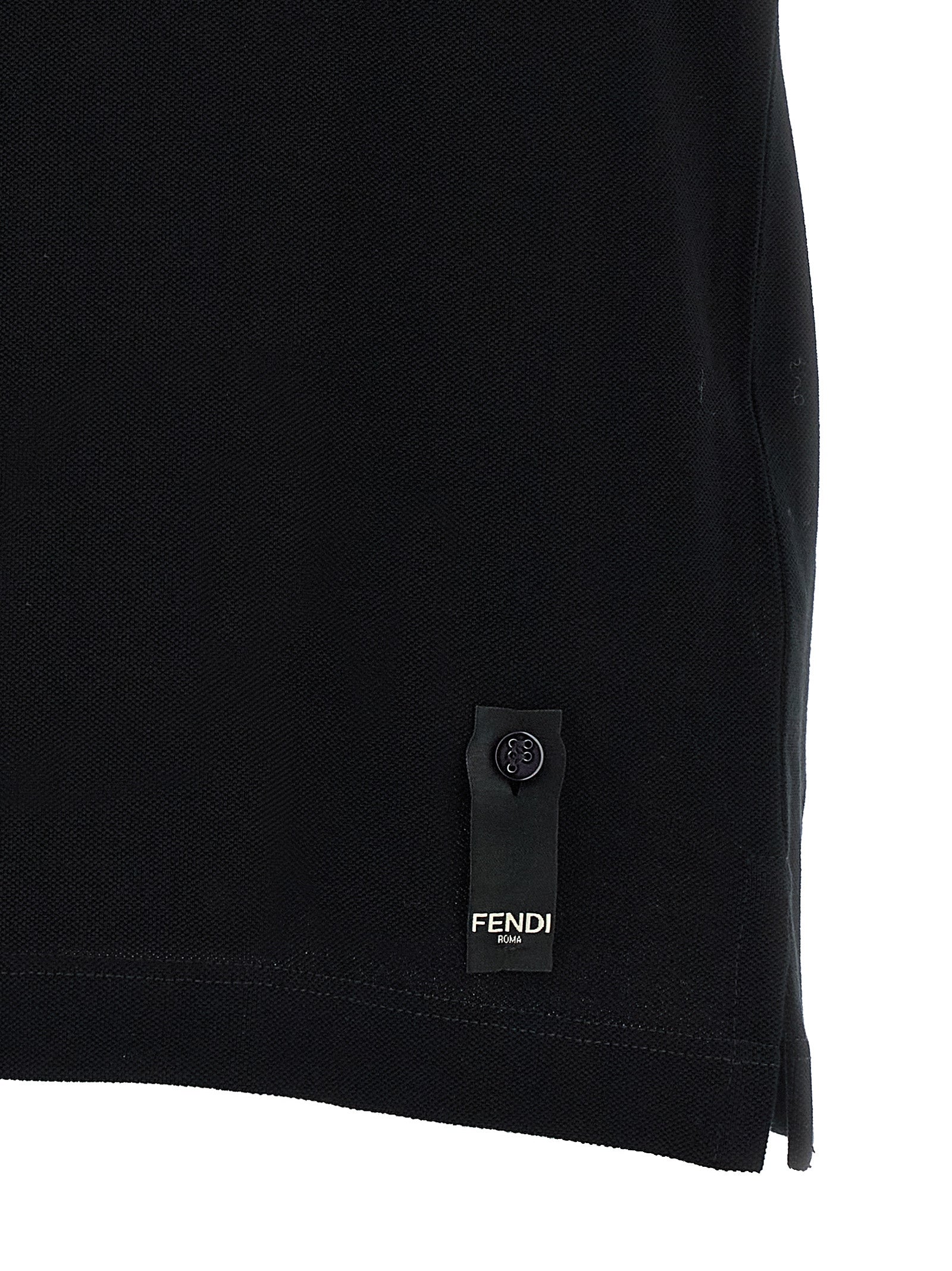 Fendi Ff Metallic Logo Polo Shirt