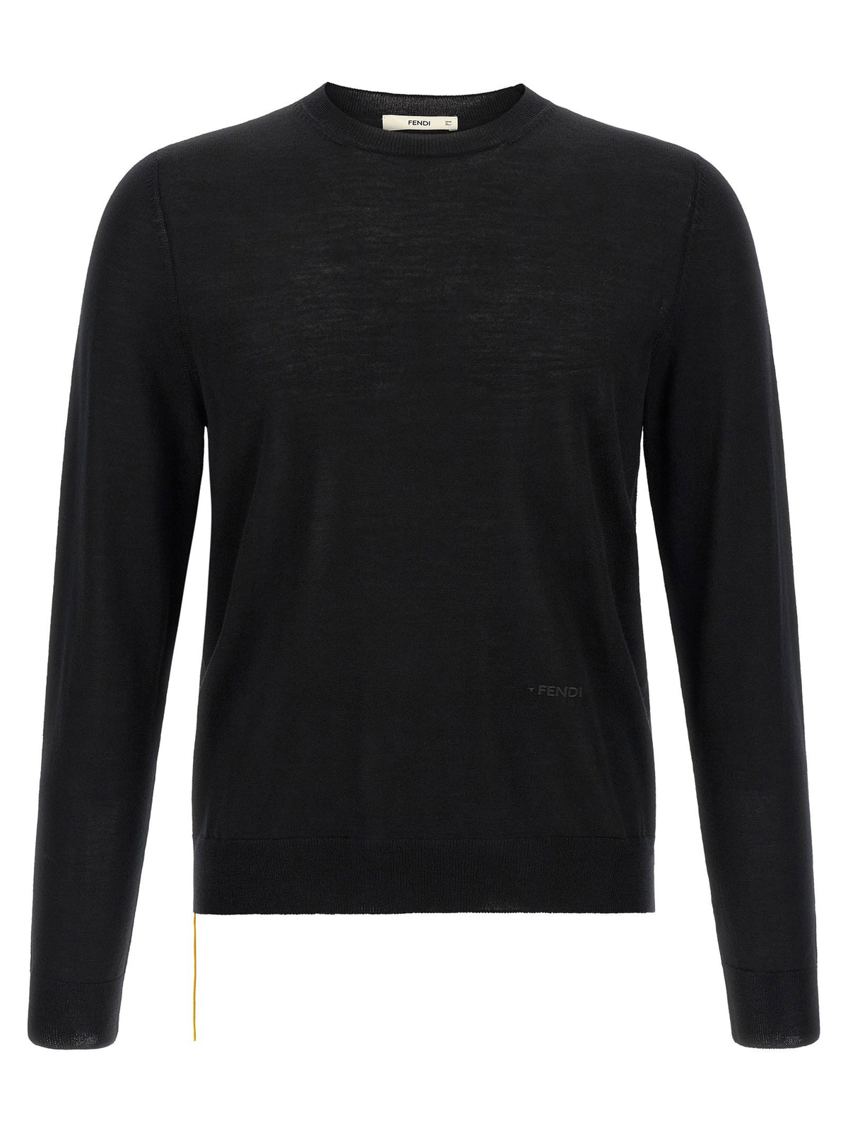 Fendi Yellow Stitching Sweater With Visible Thread