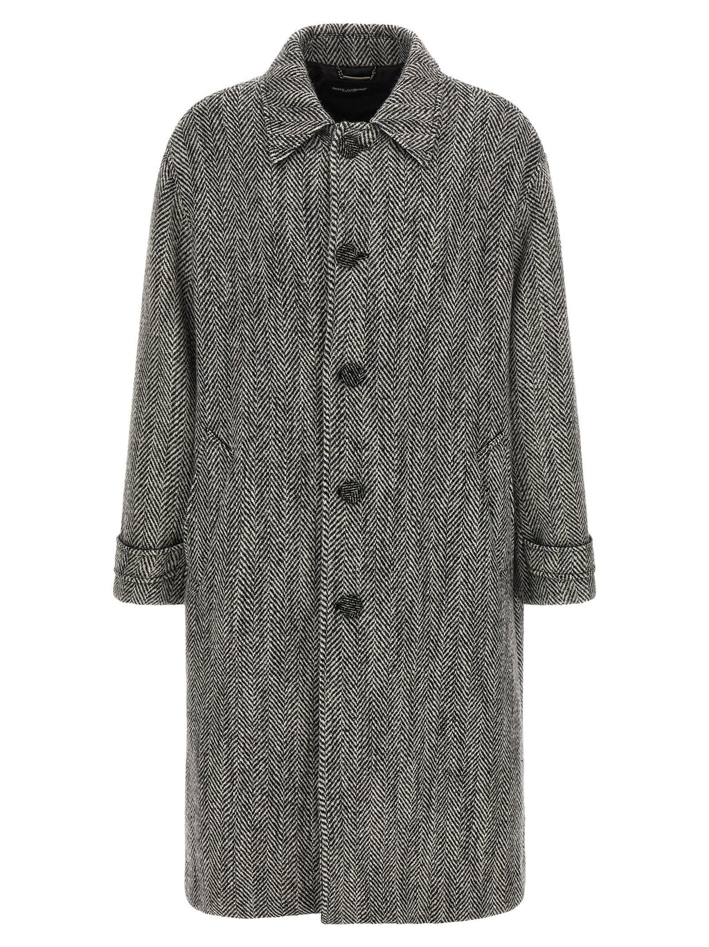 Dolce & Gabbana Chevron Wool Coat