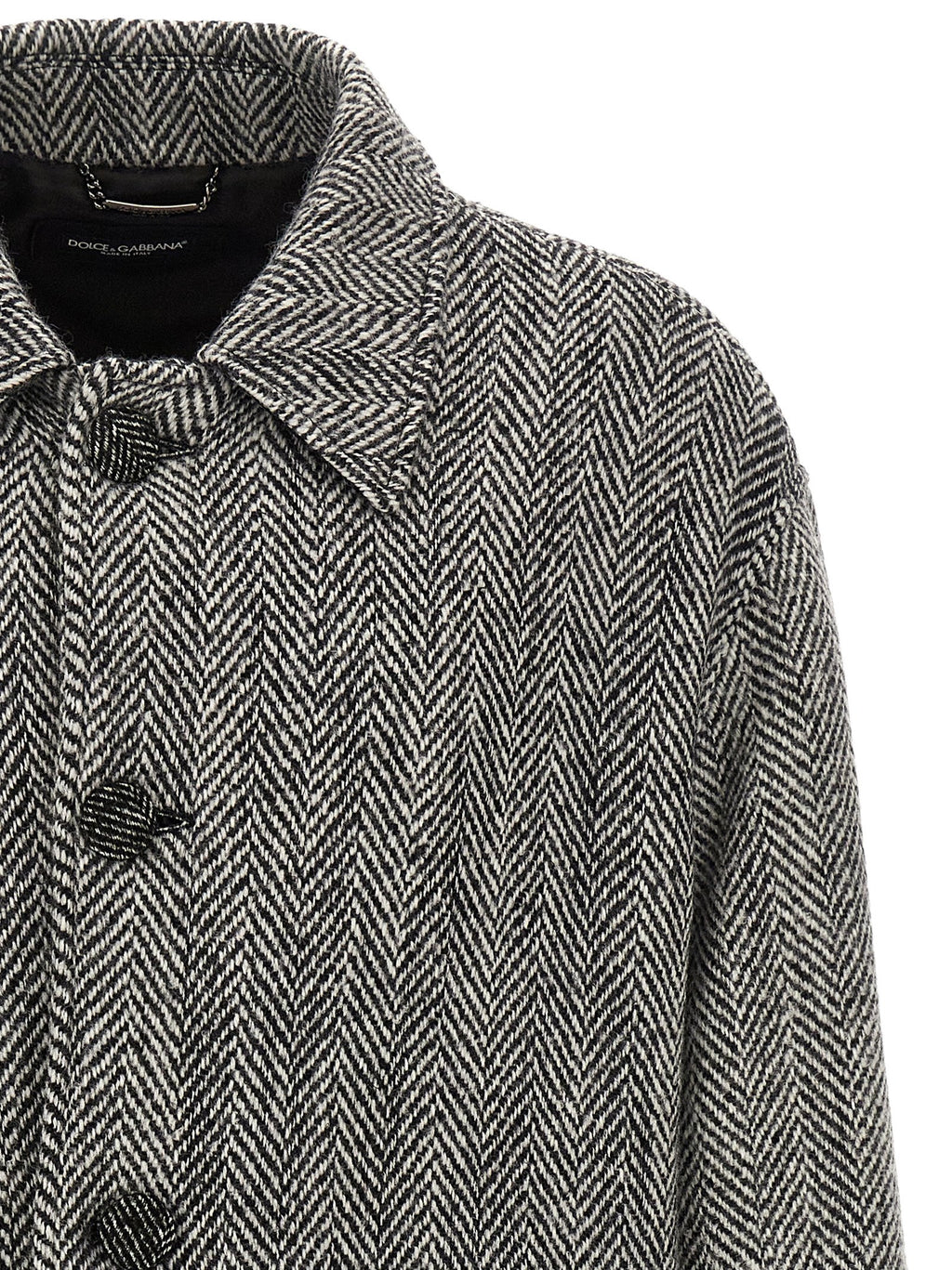 Dolce & Gabbana Chevron Wool Coat