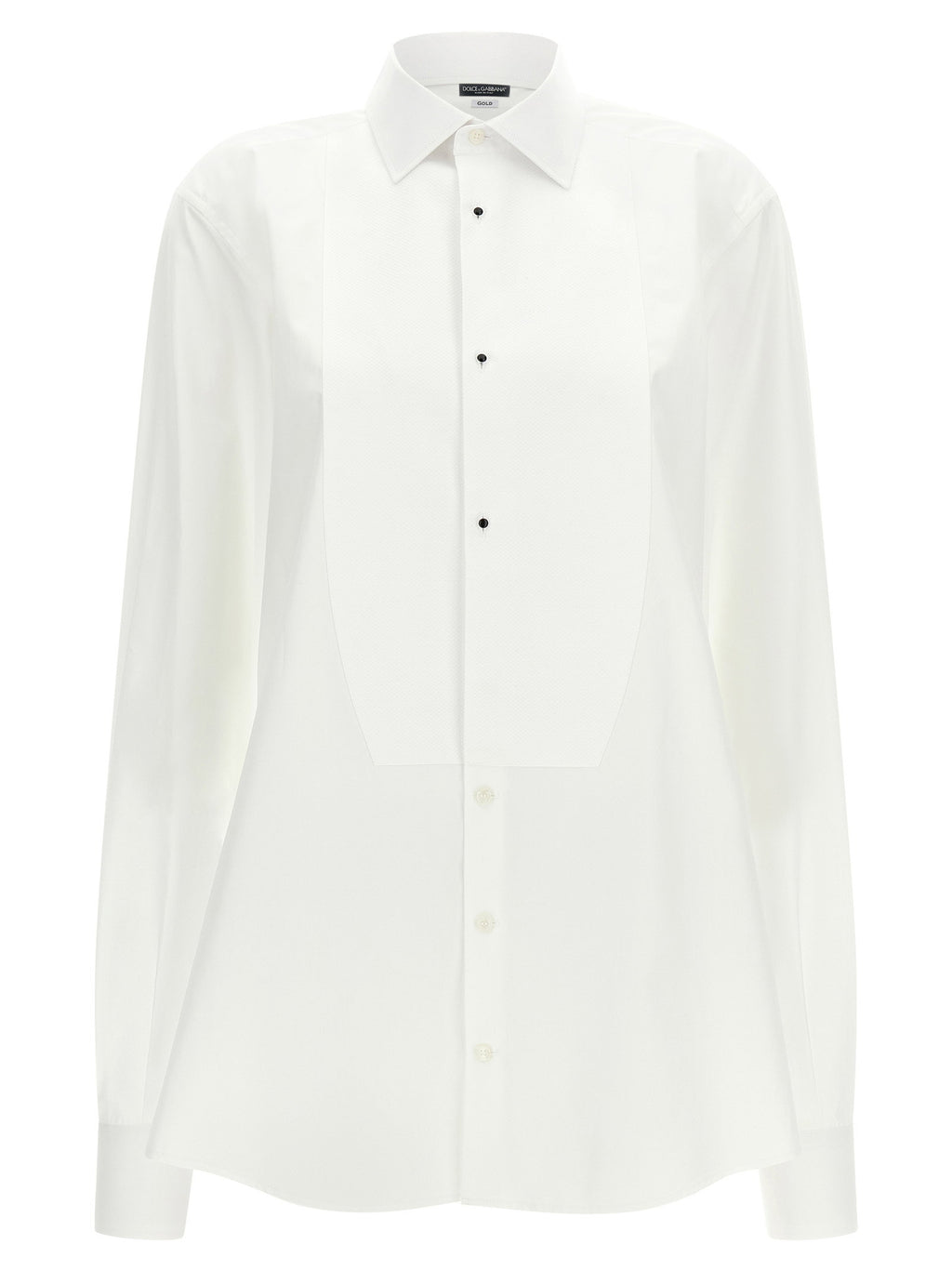 Dolce & Gabbana Gold Tuxedo Shirt