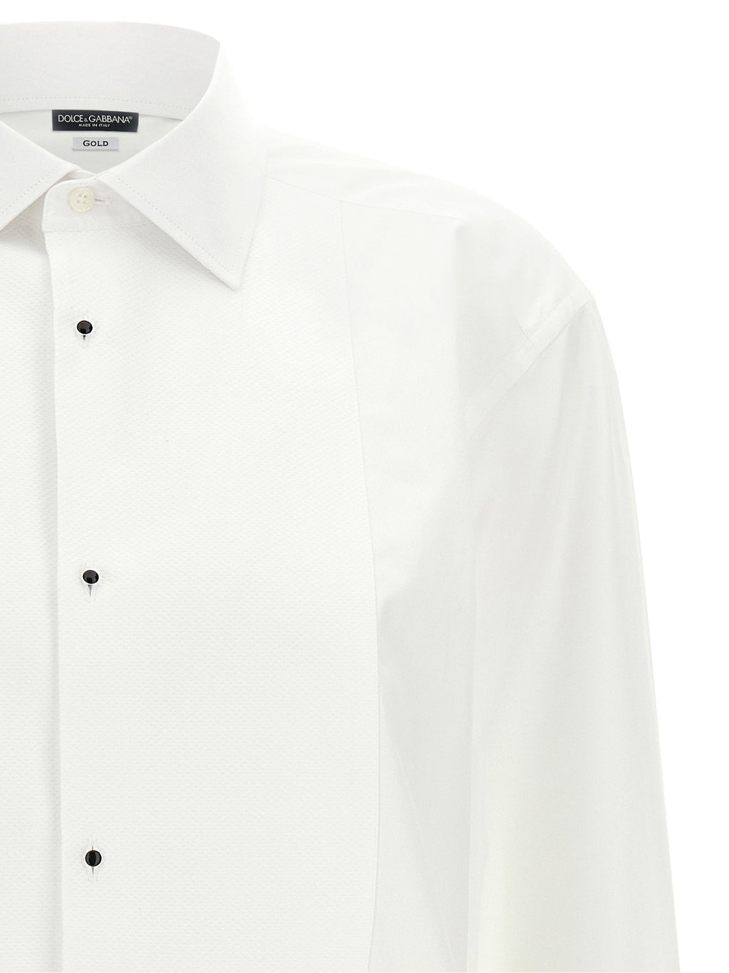 Dolce & Gabbana Gold Tuxedo Shirt