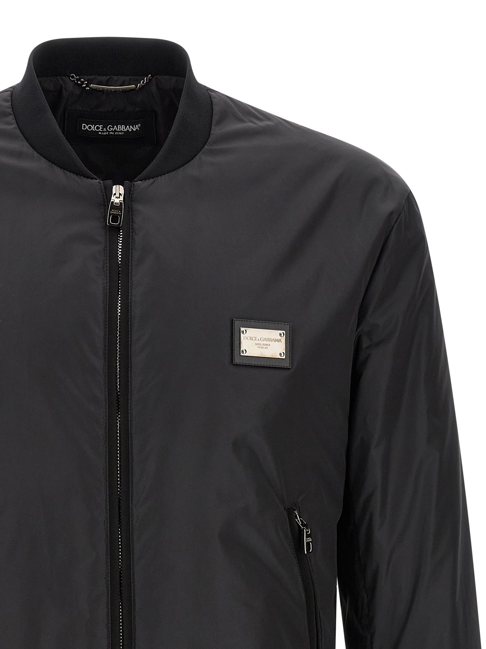 Dolce & Gabbana Logo Plaque Bomber Jacket