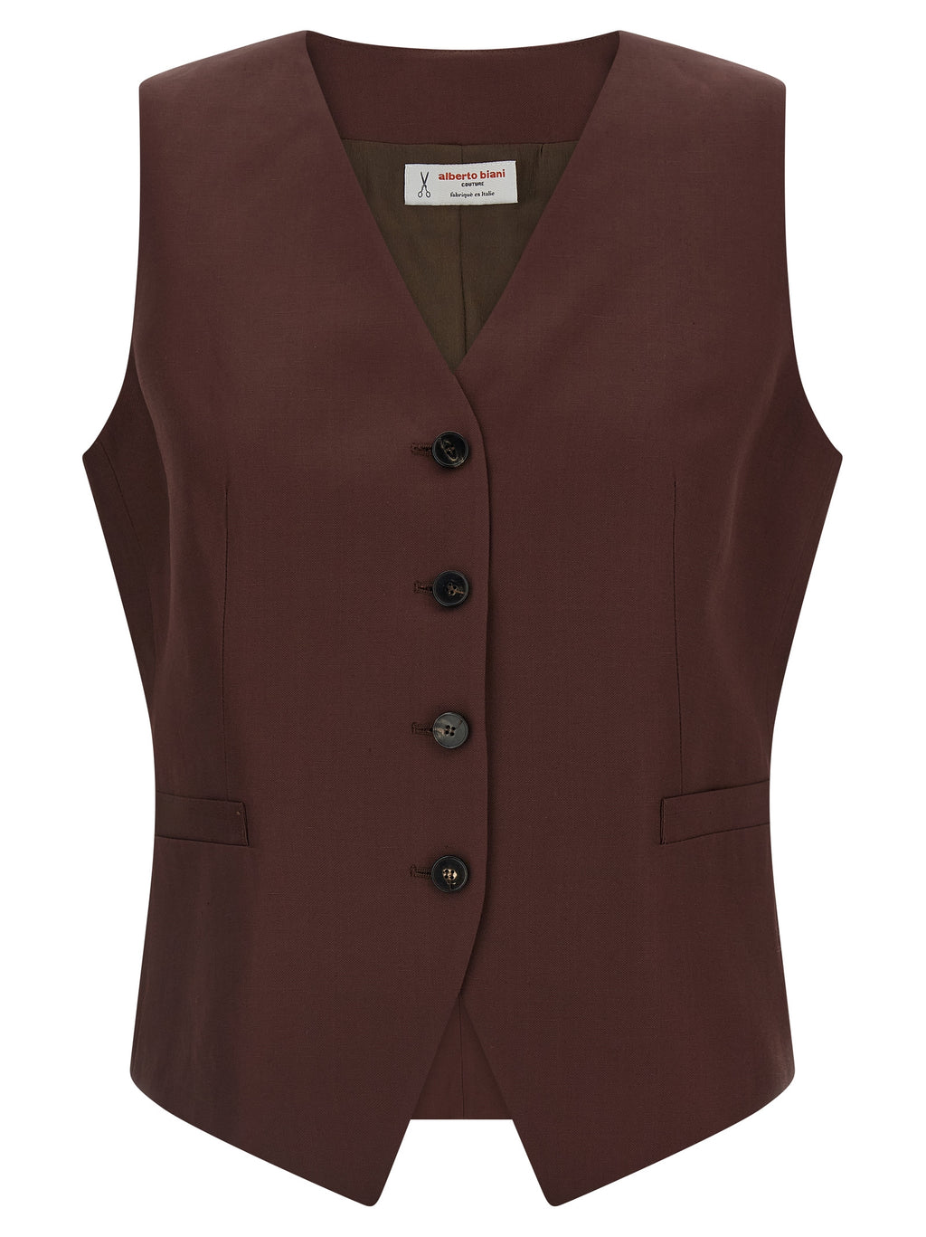 Alberto Biani Viscose And Linen Vest