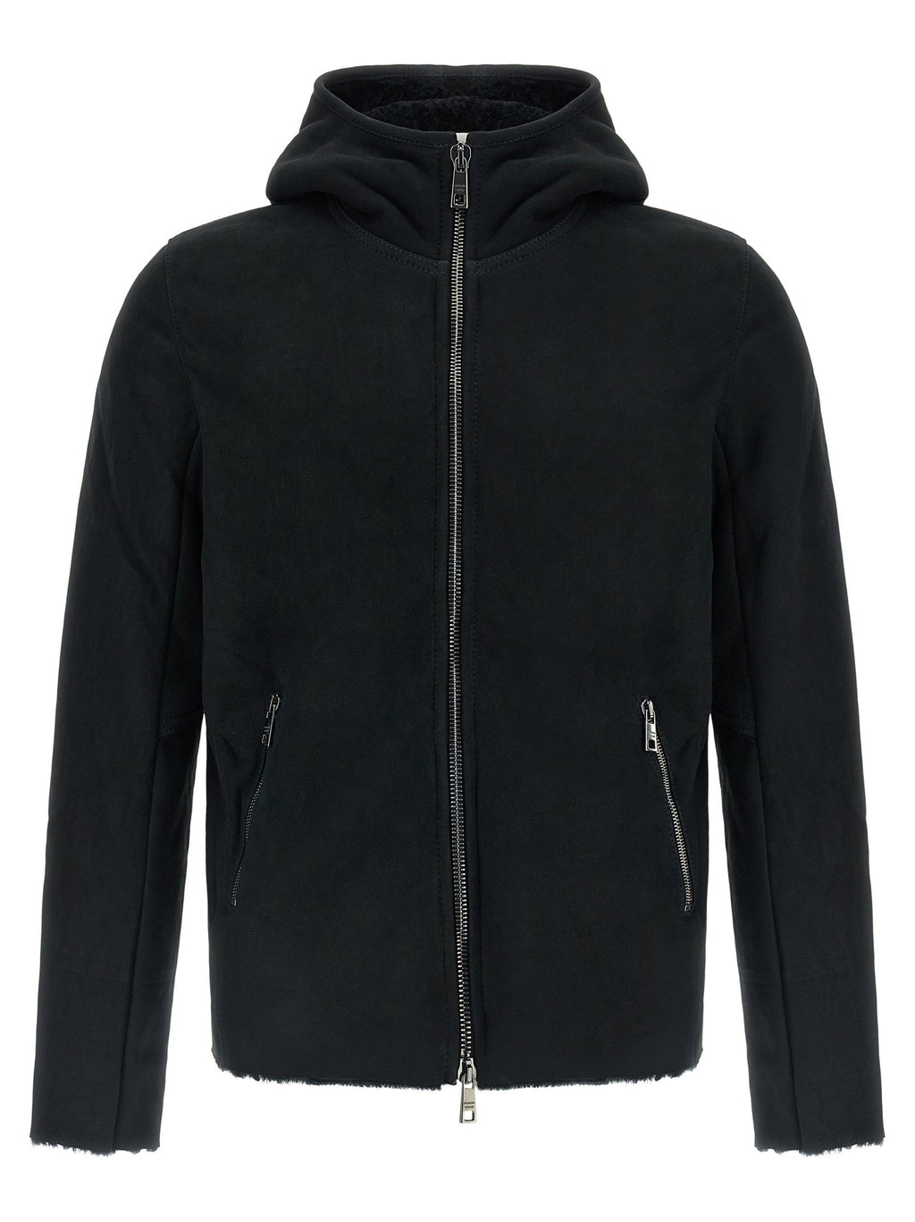 Giorgio Brato Velour Leather Hoodie