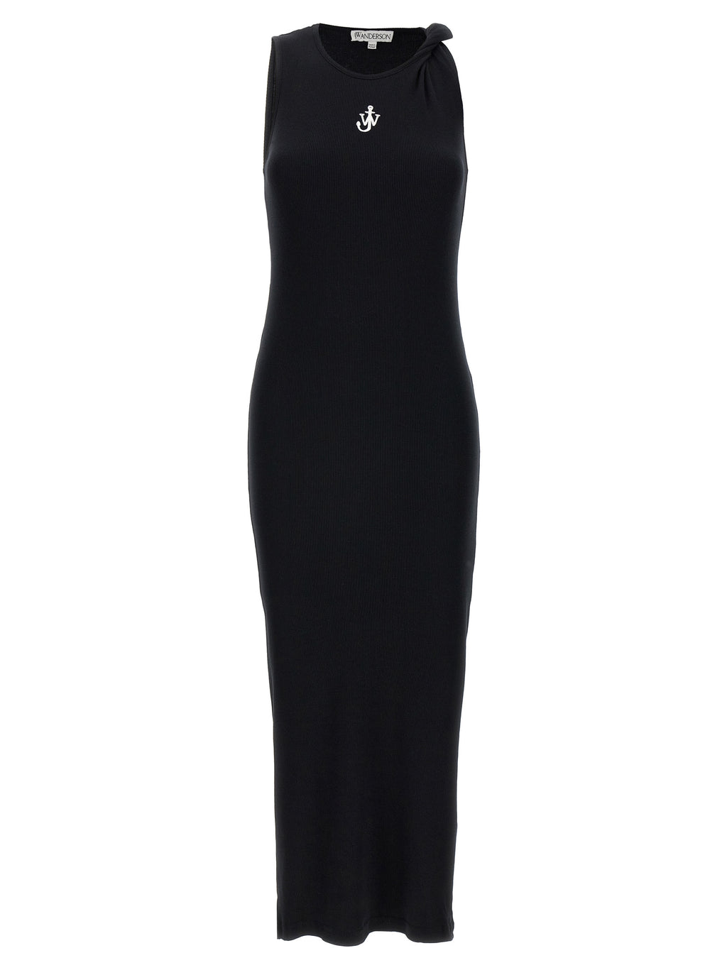 J.w.anderson Logo Ribbed Dress