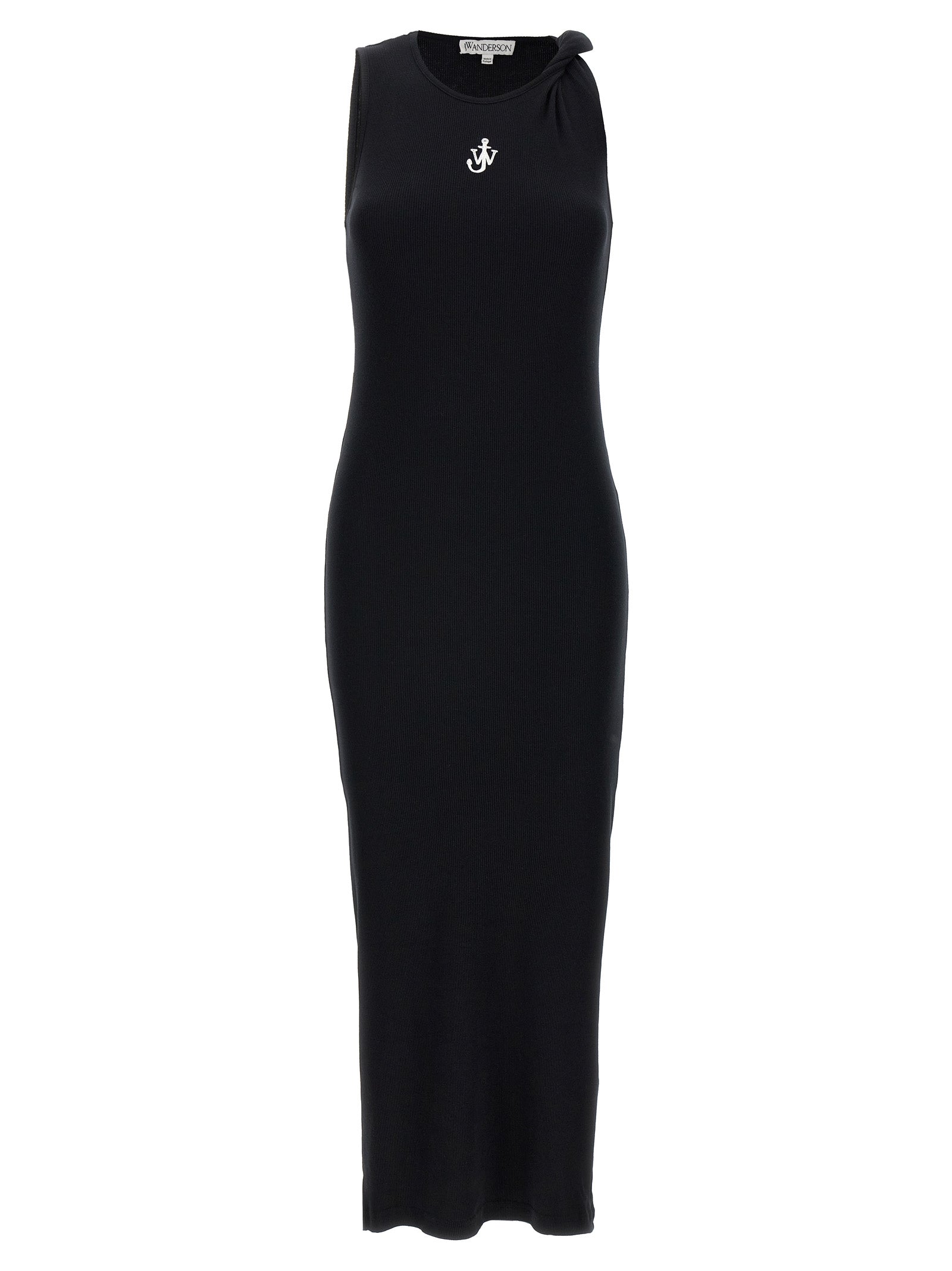 J.w.anderson Logo Ribbed Dress
