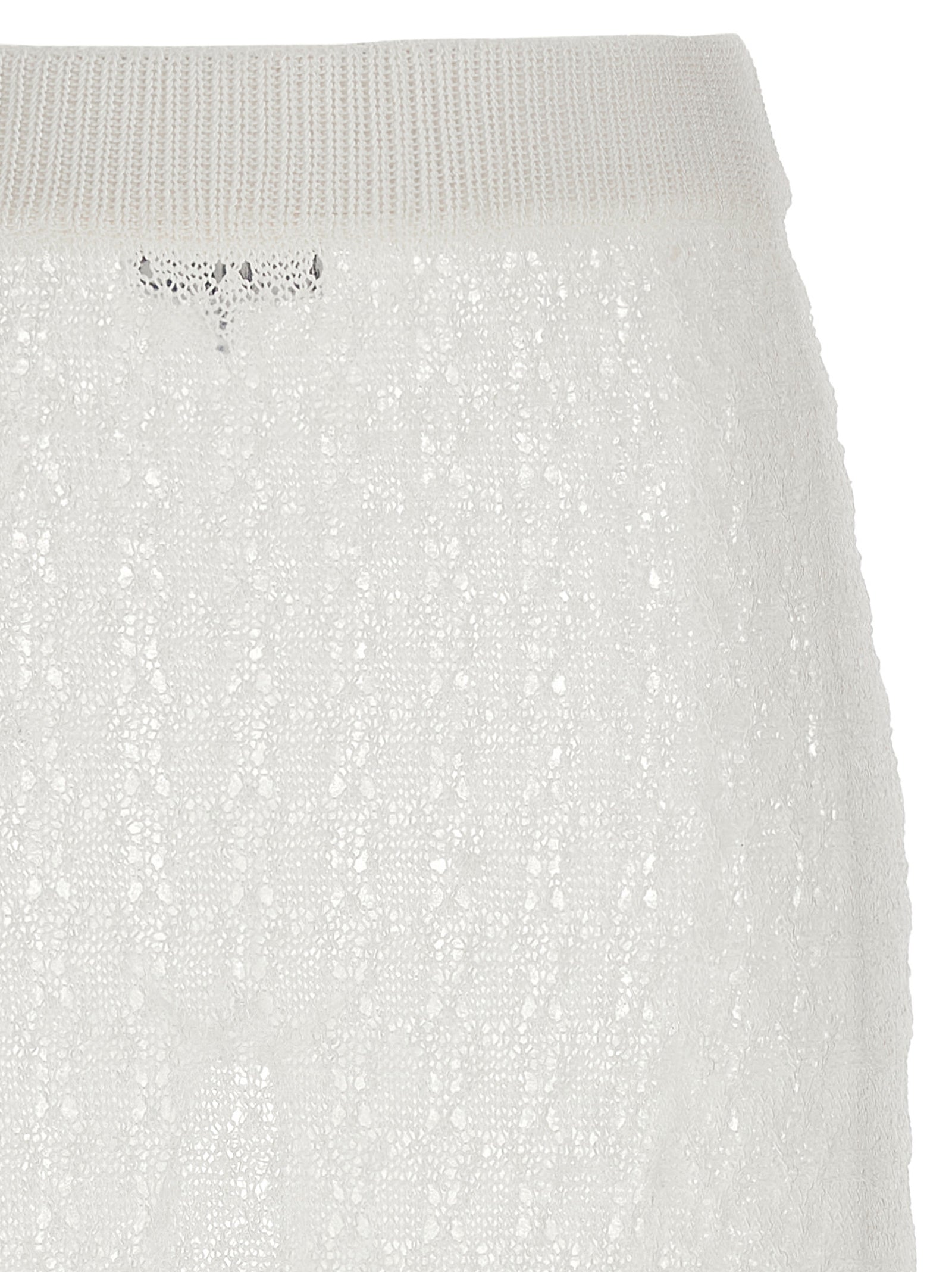 Ganni Shiny Pointelle Knit Skirt