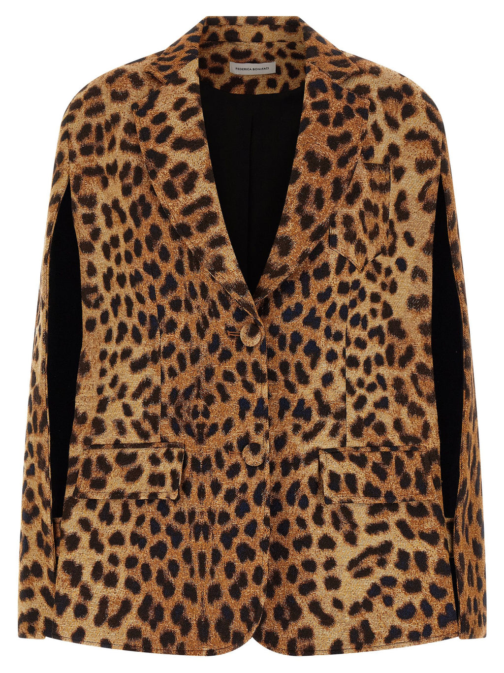 Federica Bonifaci Cape Leopard Blazer