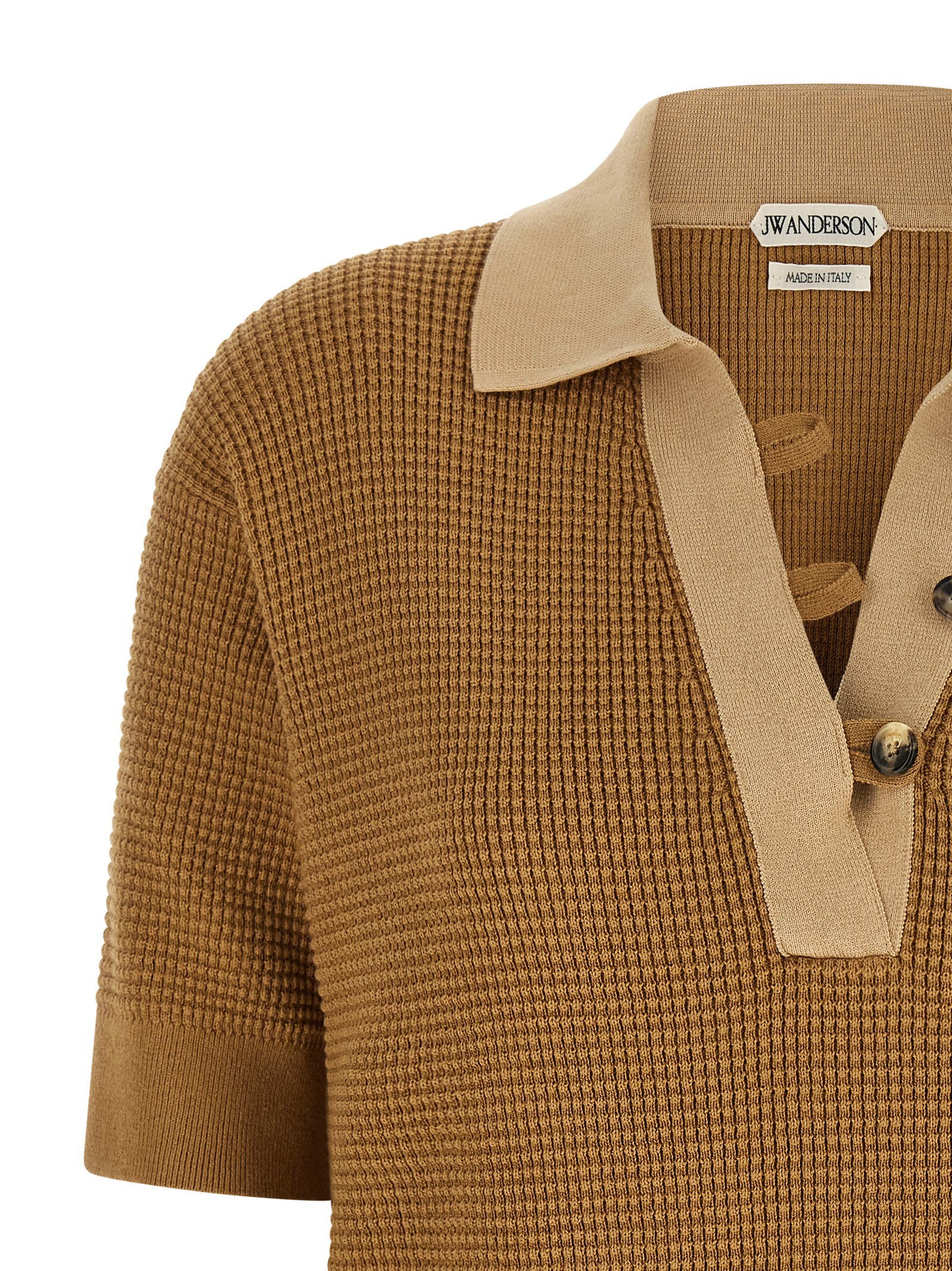 J.w.anderson Waffle Stitch Polo Shirt