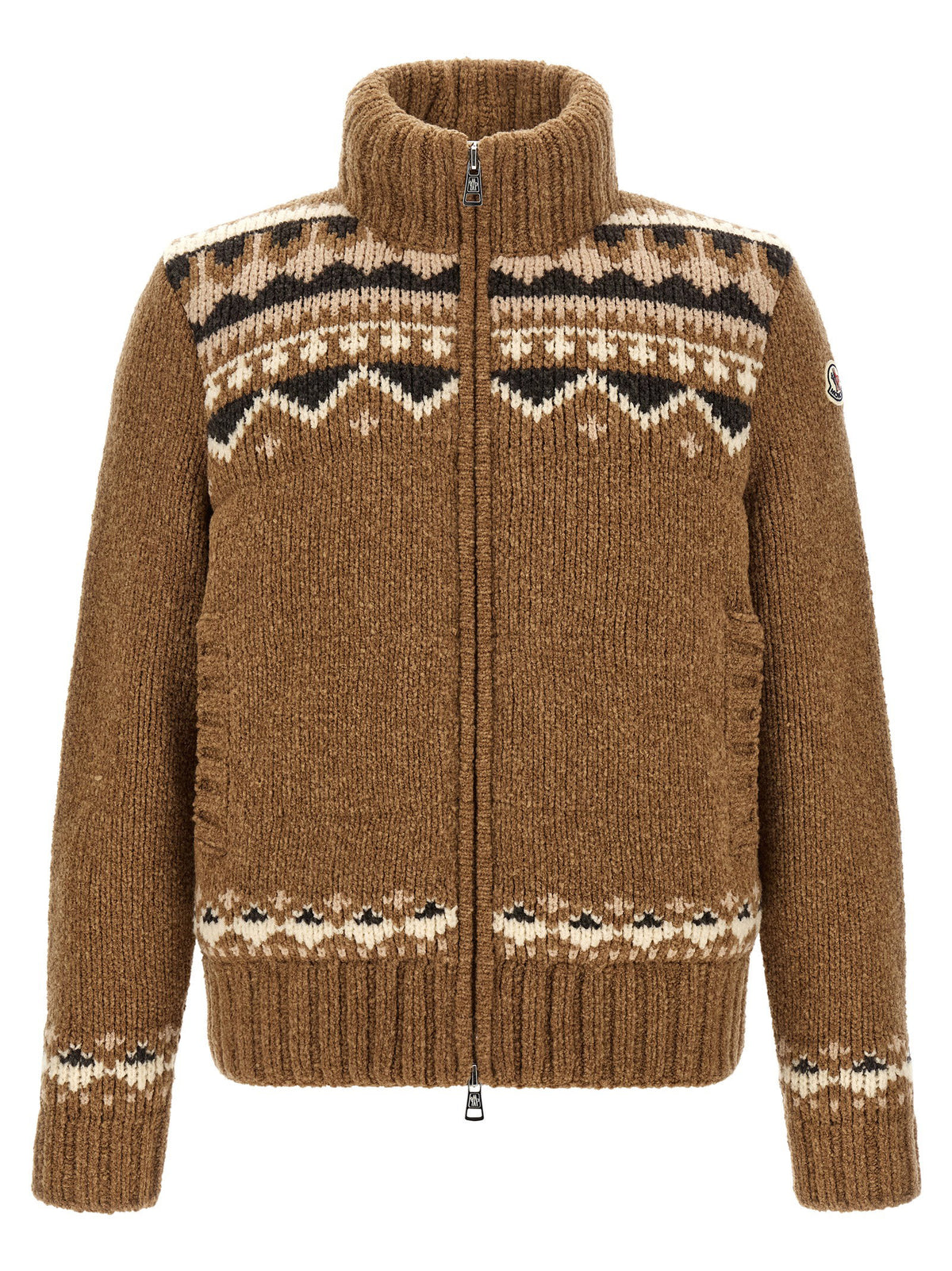 Moncler Geometric Bouclé Cardigan