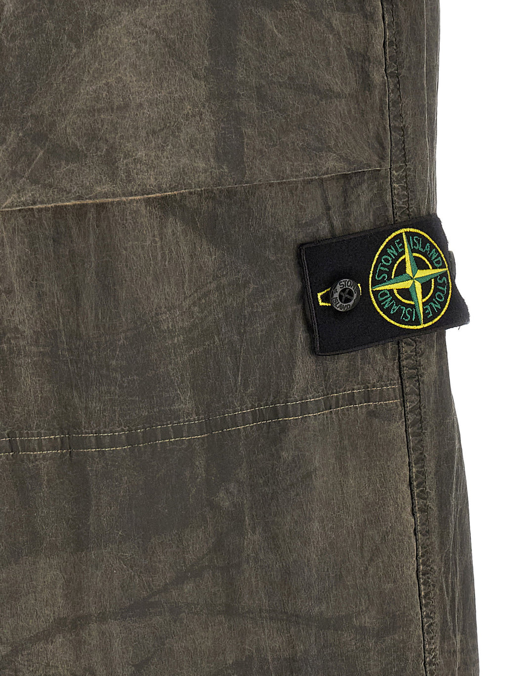 Stone Island Printed Pants With Logo Badge