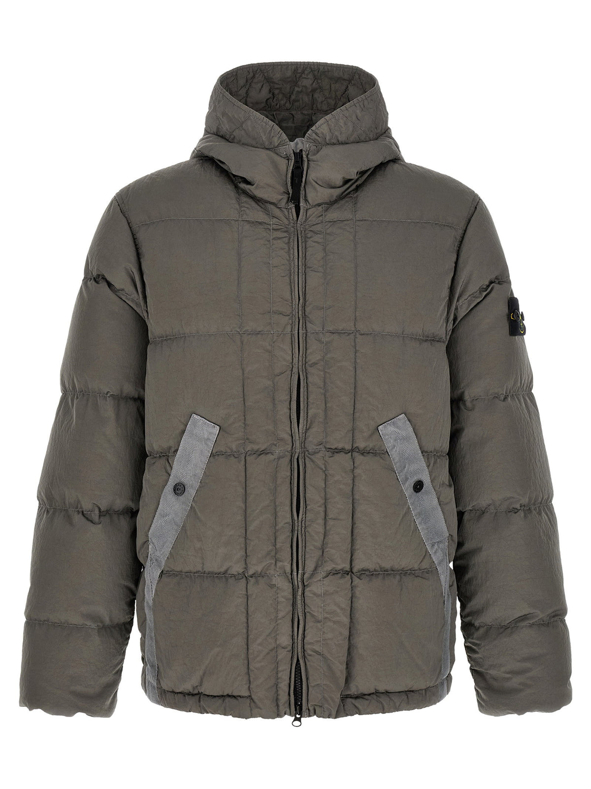 Stone Island Crumpled Effect Down Jacket