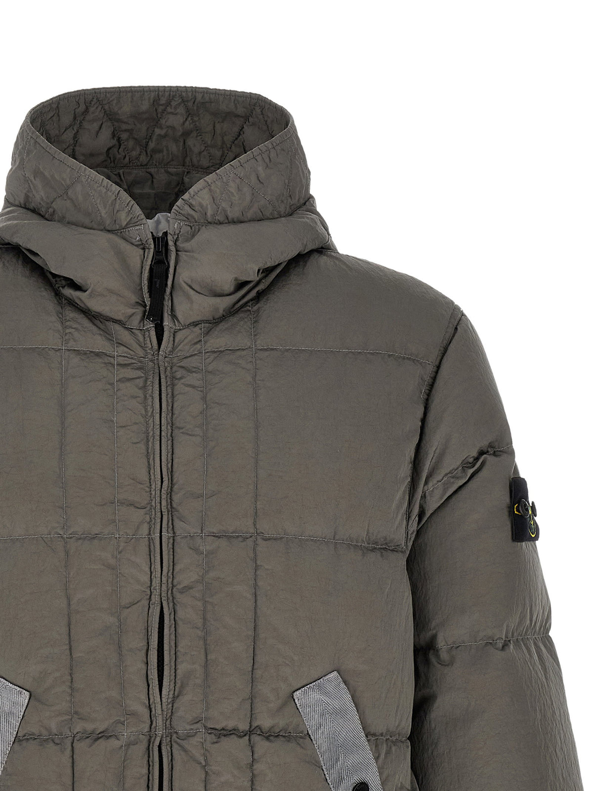 Stone Island Crumpled Effect Down Jacket