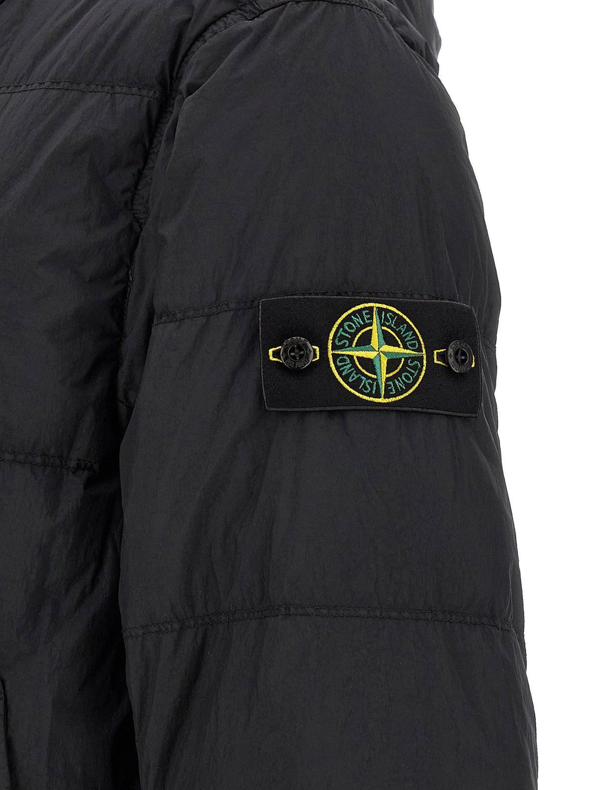 Stone Island Ruffled Effect Down Jacket