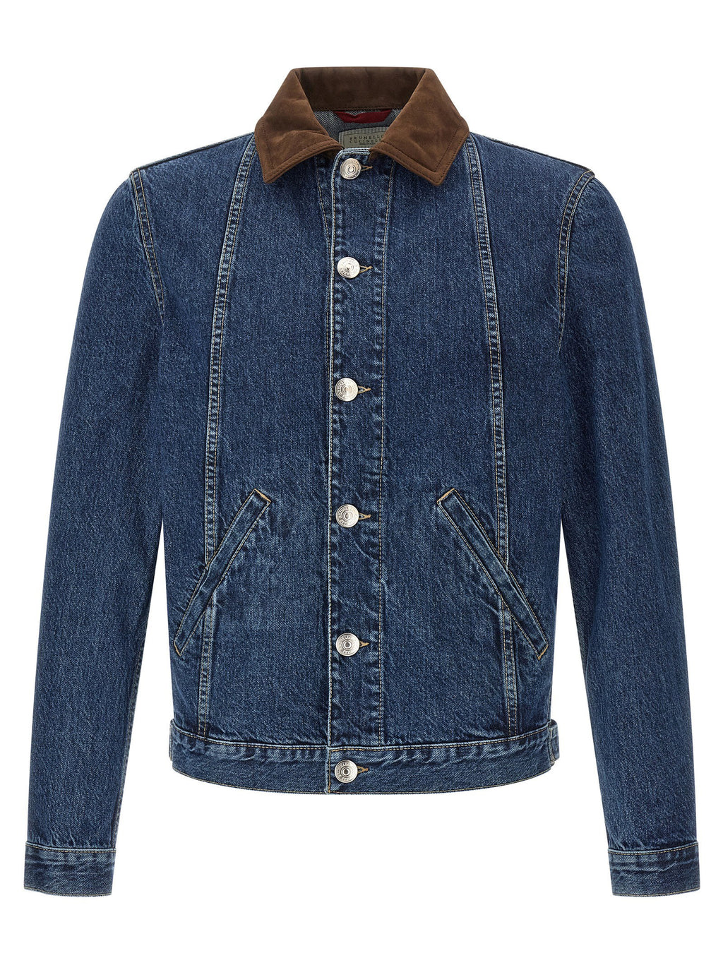 Brunello Cucinelli Denim And Suede Jacket