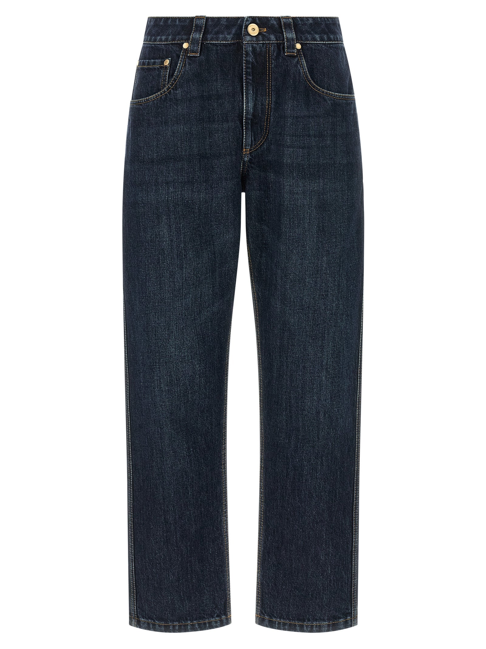 Brunello Cucinelli Shiny Bartack Jeans