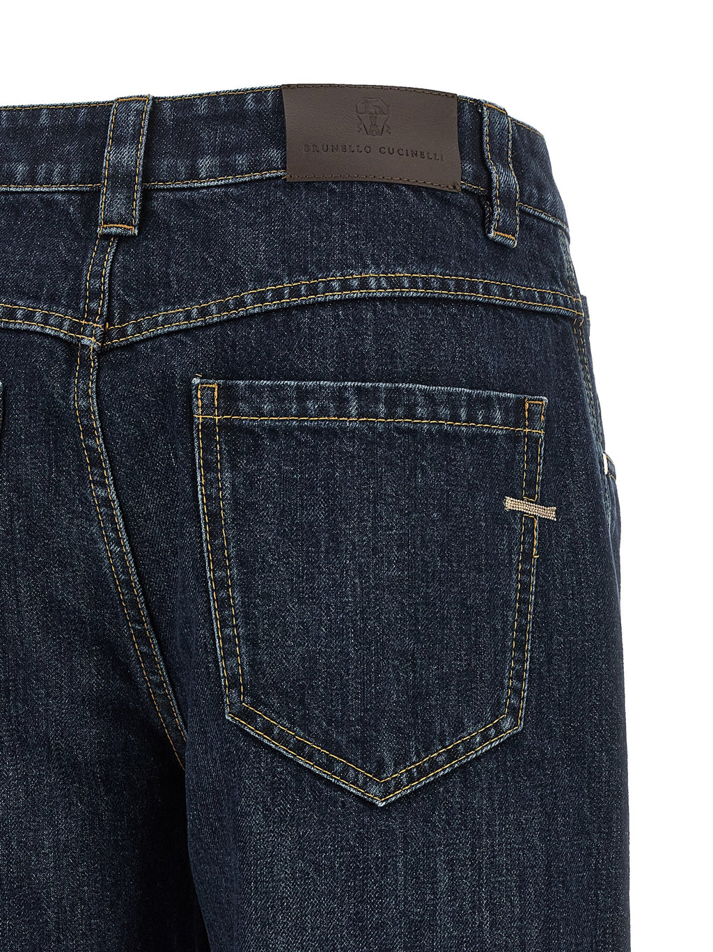 Brunello Cucinelli Shiny Bartack Jeans