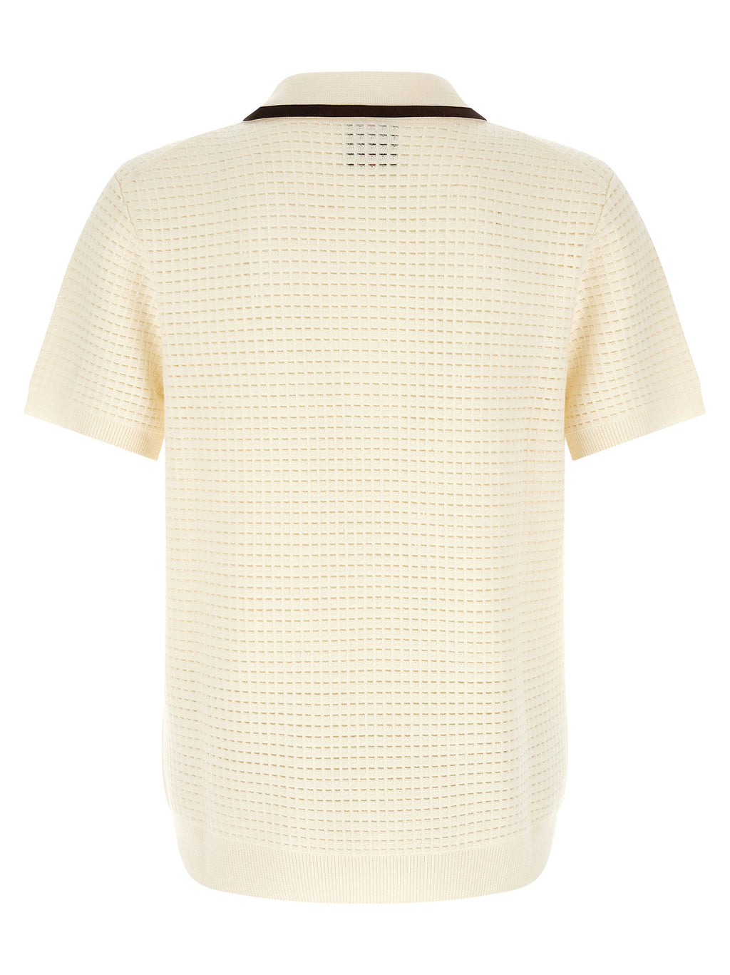 Casablanca Waffle Stitch Knit Polo Shirt