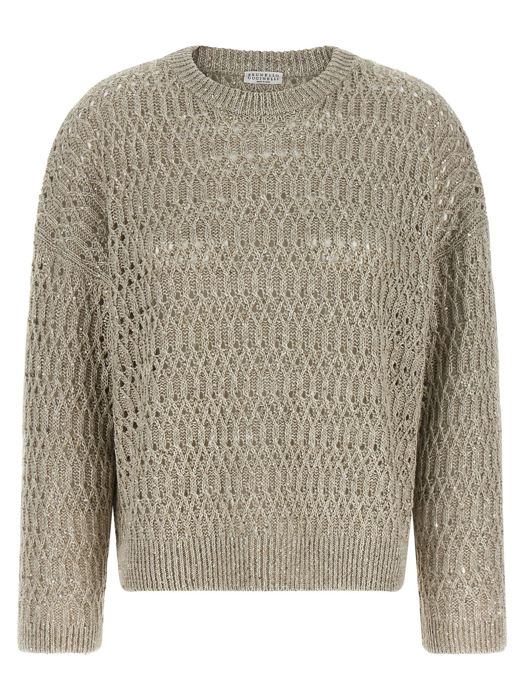 Brunello Cucinelli Dazzling Braids Sweater