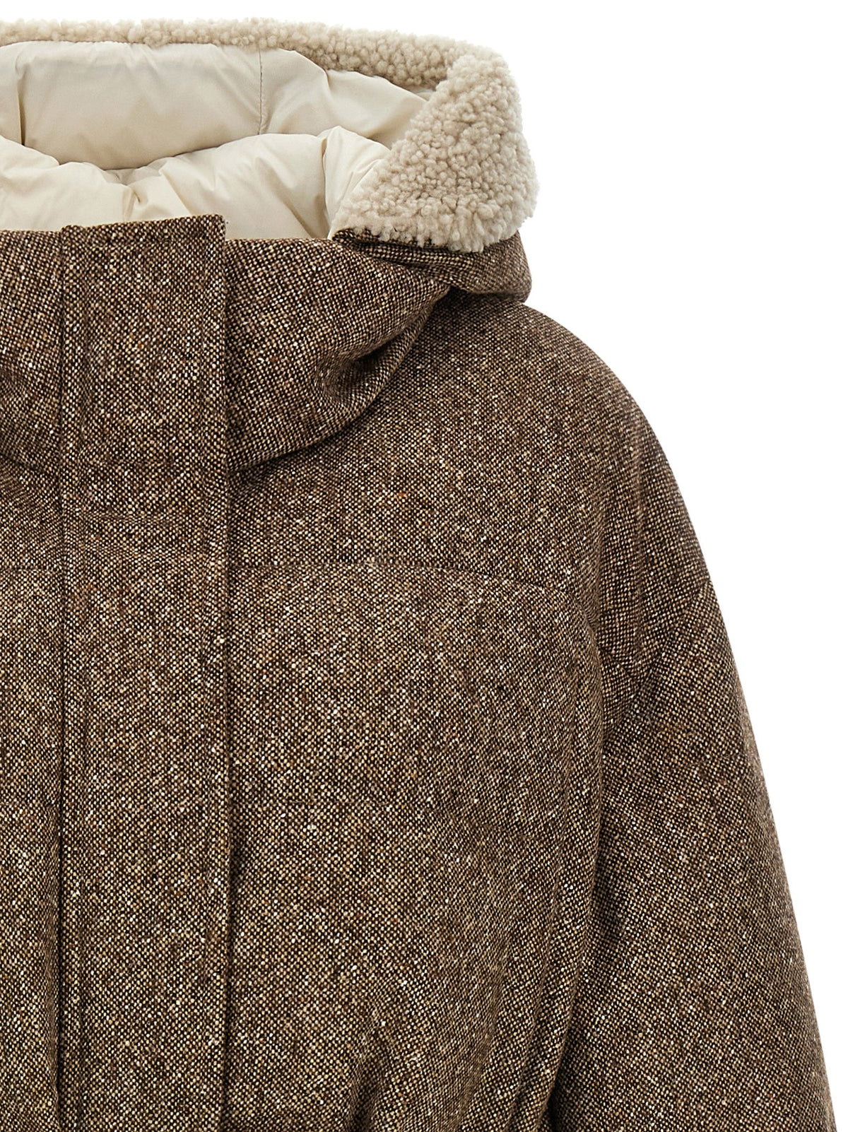 Brunello Cucinelli Shiny Zipper Pull Down Jacket