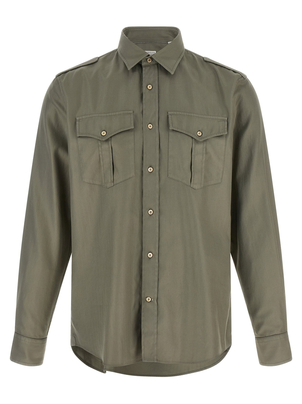 Brunello Cucinelli Cotton Chevron Shirt