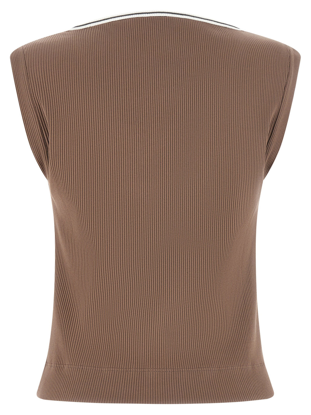 Brunello Cucinelli Shiny Trim Tank Top