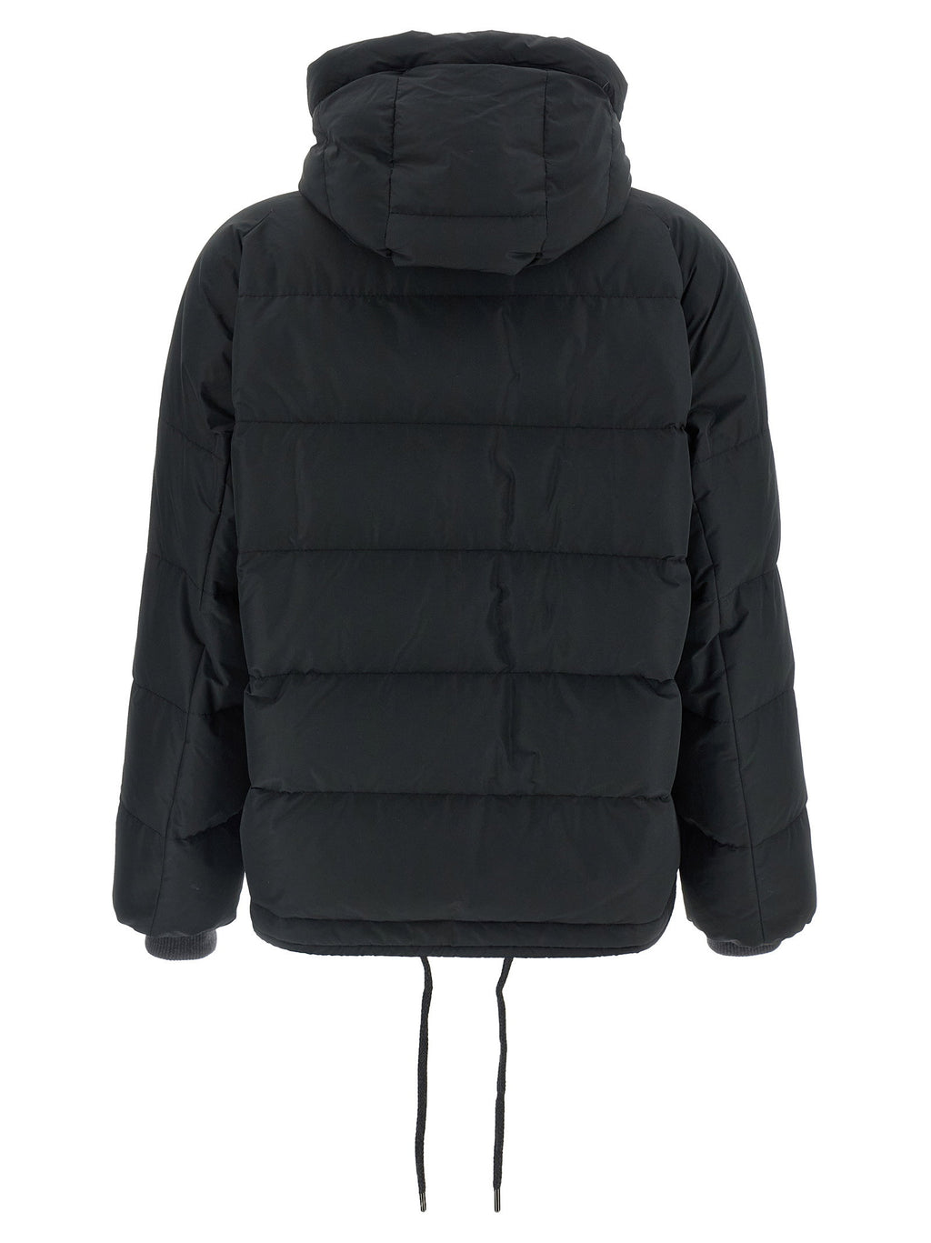 Brunello Cucinelli Down Jacket With Knit And Jewel Details