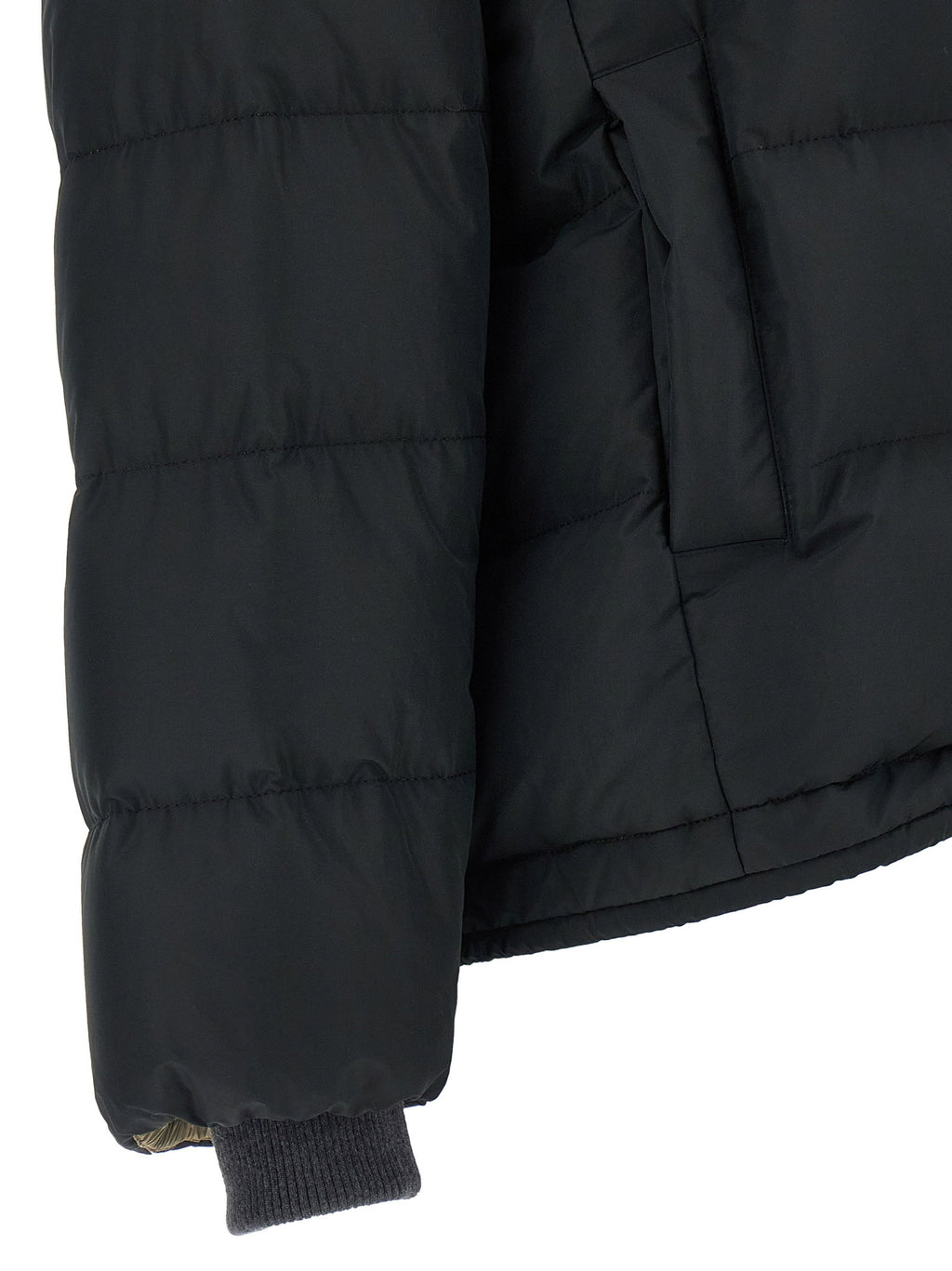 Brunello Cucinelli Down Jacket With Knit And Jewel Details