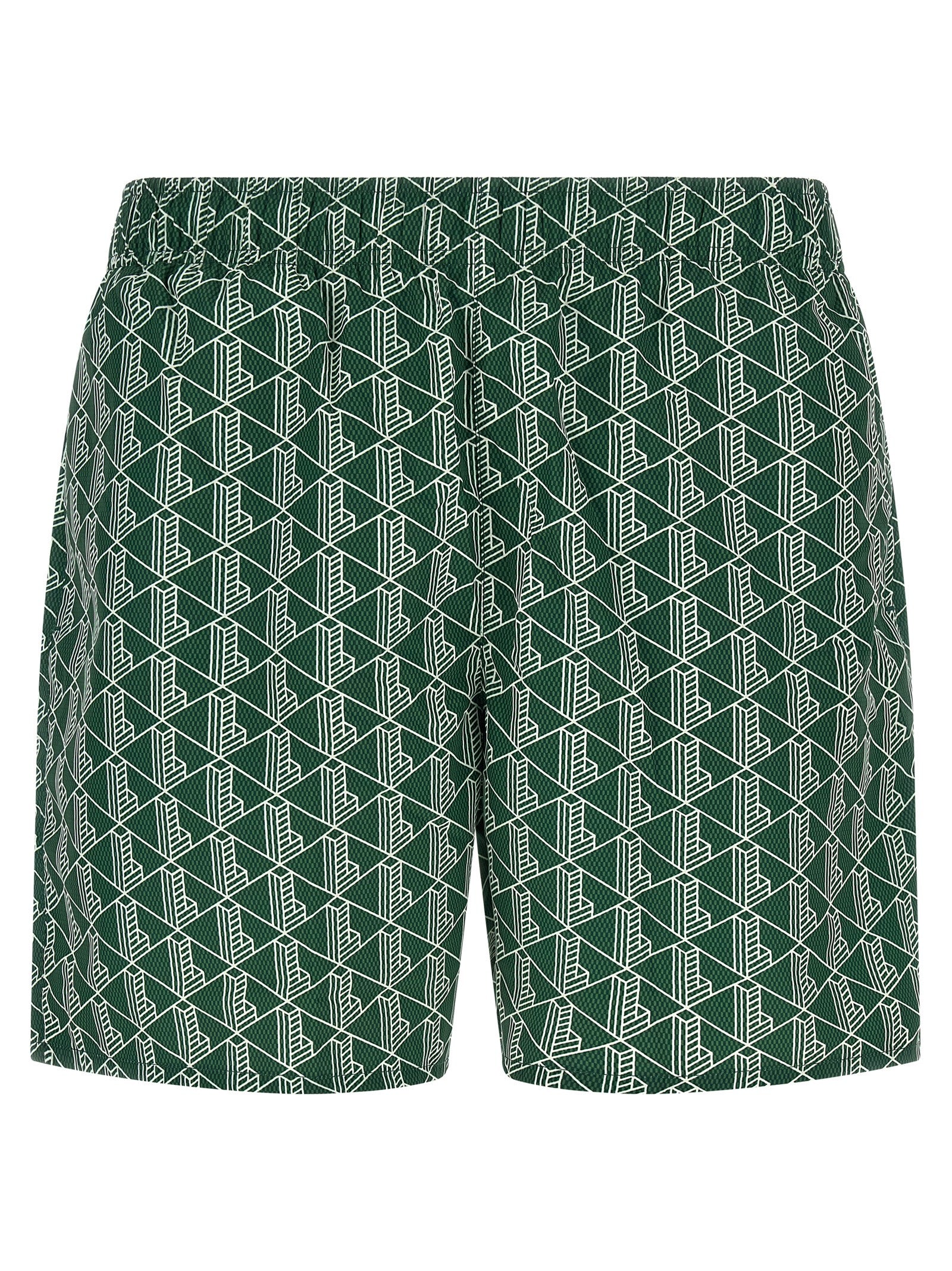 Lacoste Monogram Print Swimsuit