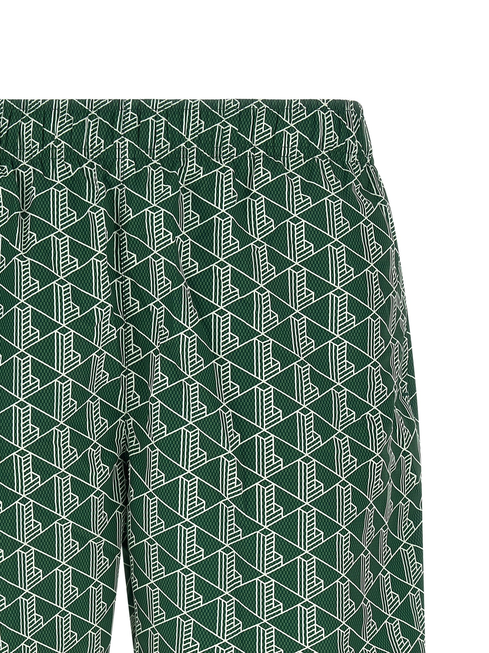 Lacoste Monogram Print Swimsuit