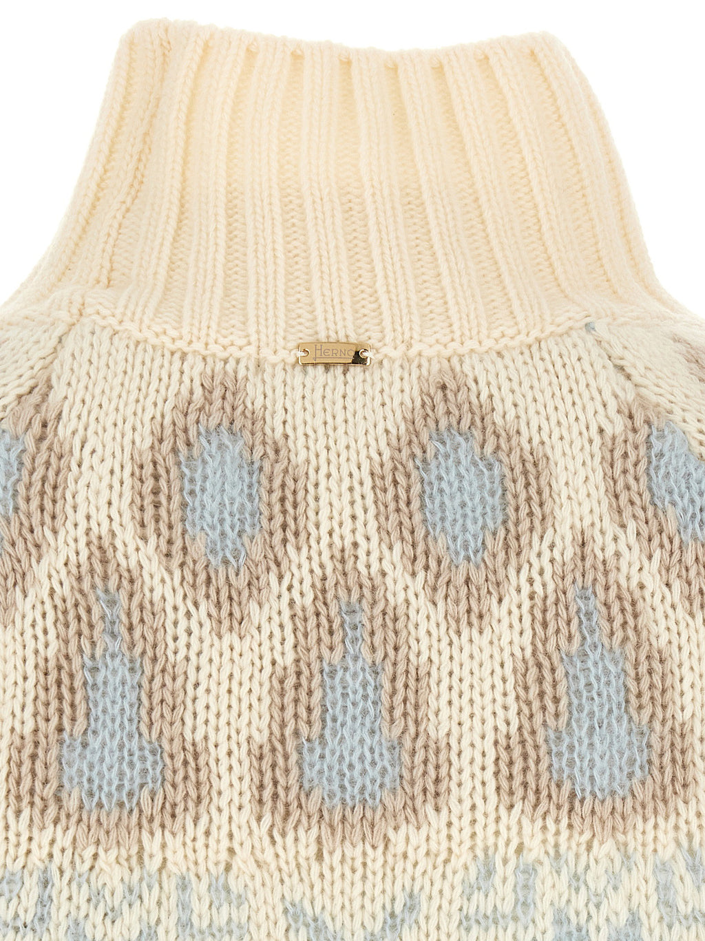 Herno Wool And Cashmere Sweater With Intarsia