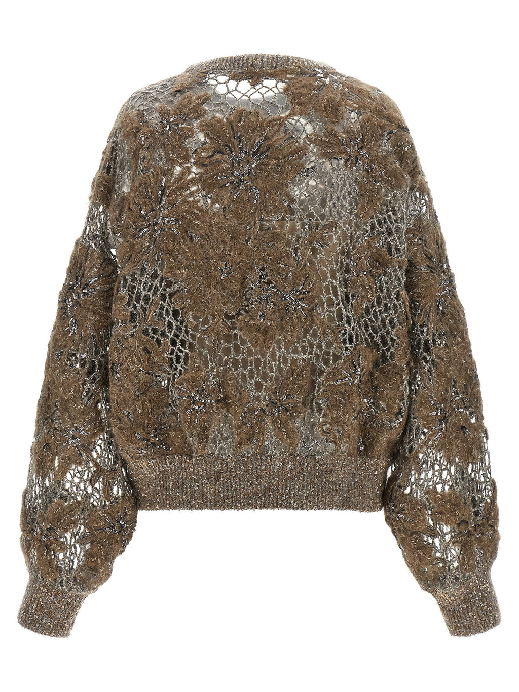 Brunello Cucinelli Whispering Bloom Embroidery Sweater
