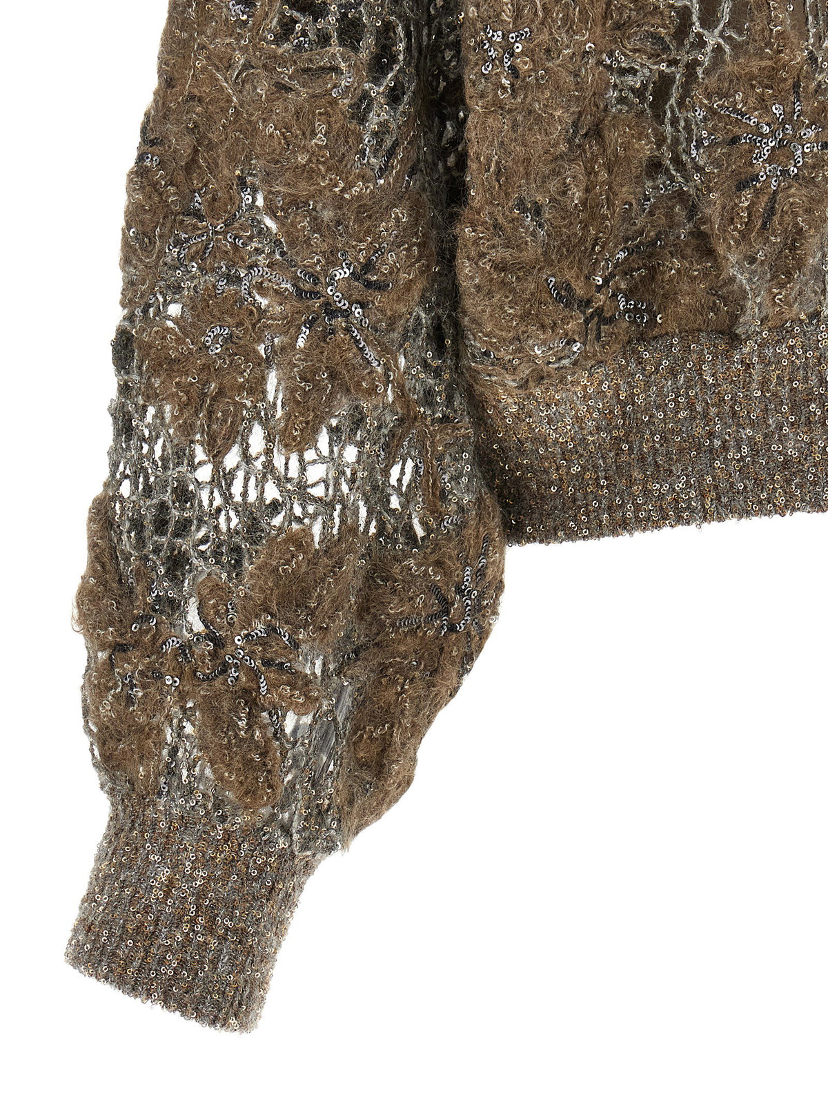 Brunello Cucinelli Whispering Bloom Embroidery Sweater