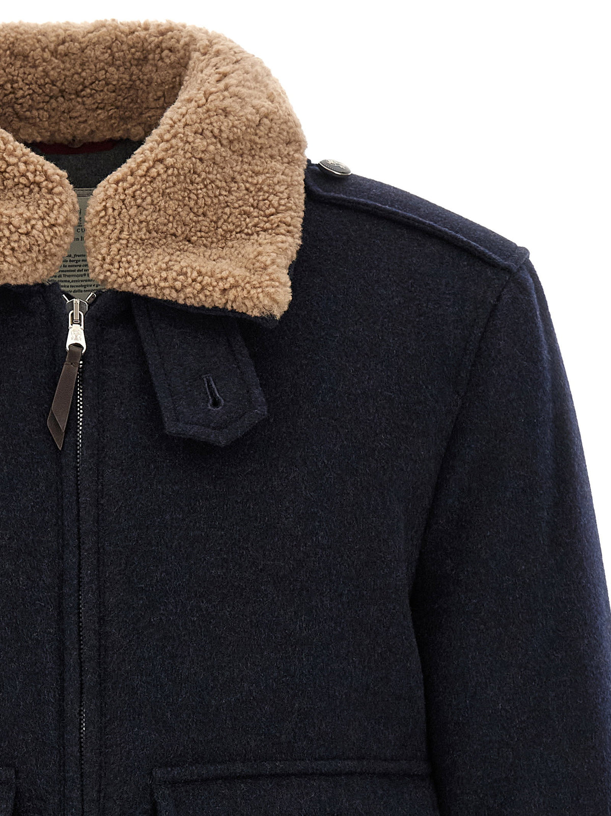 Brunello Cucinelli Cashmere Bomber Beaver