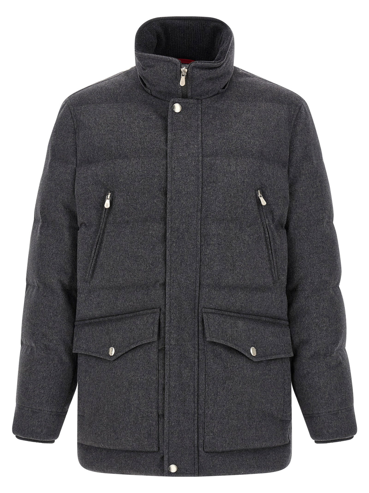 Brunello Cucinelli Membrane Wool Flannel Parka