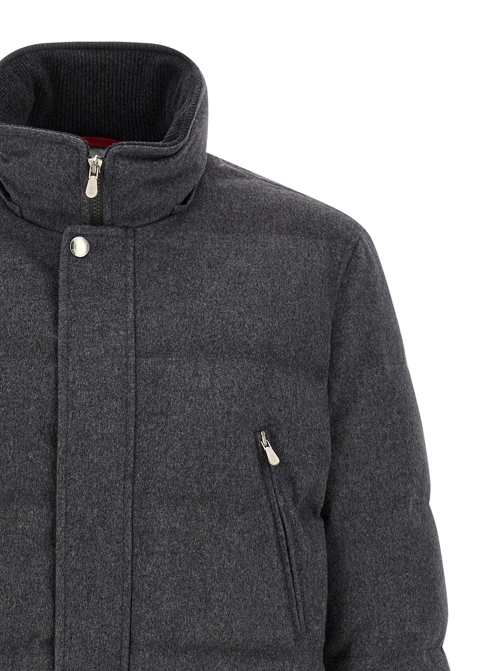 Brunello Cucinelli Membrane Wool Flannel Parka