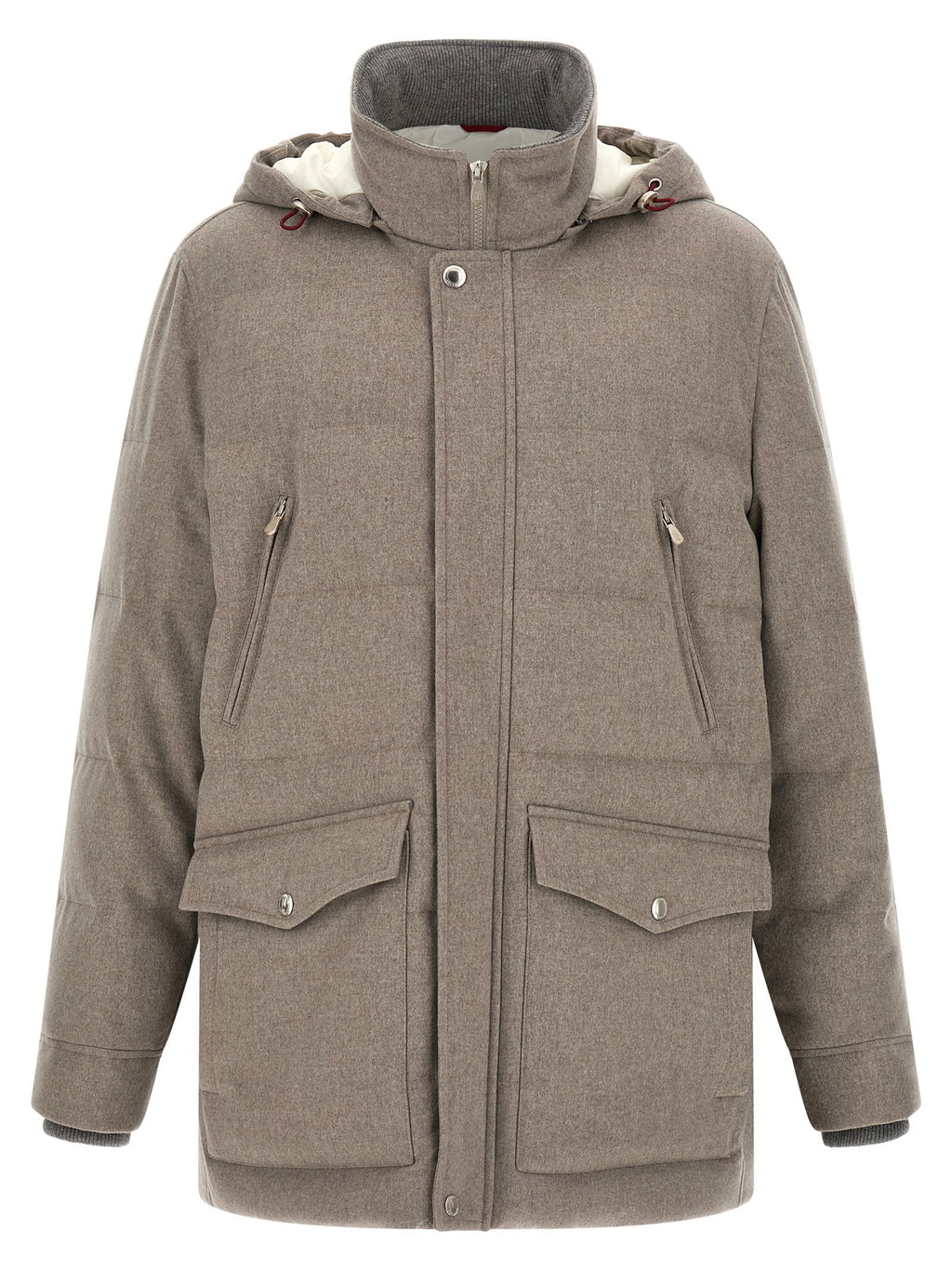Brunello Cucinelli Membrane Wool Flannel Parka