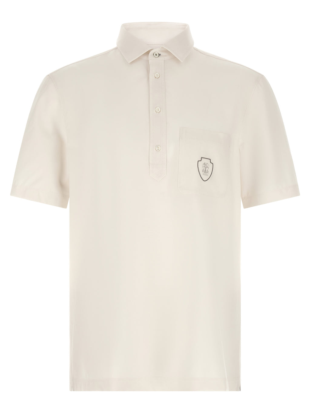 Brunello Cucinelli Heraldic Logo Polo Shirt