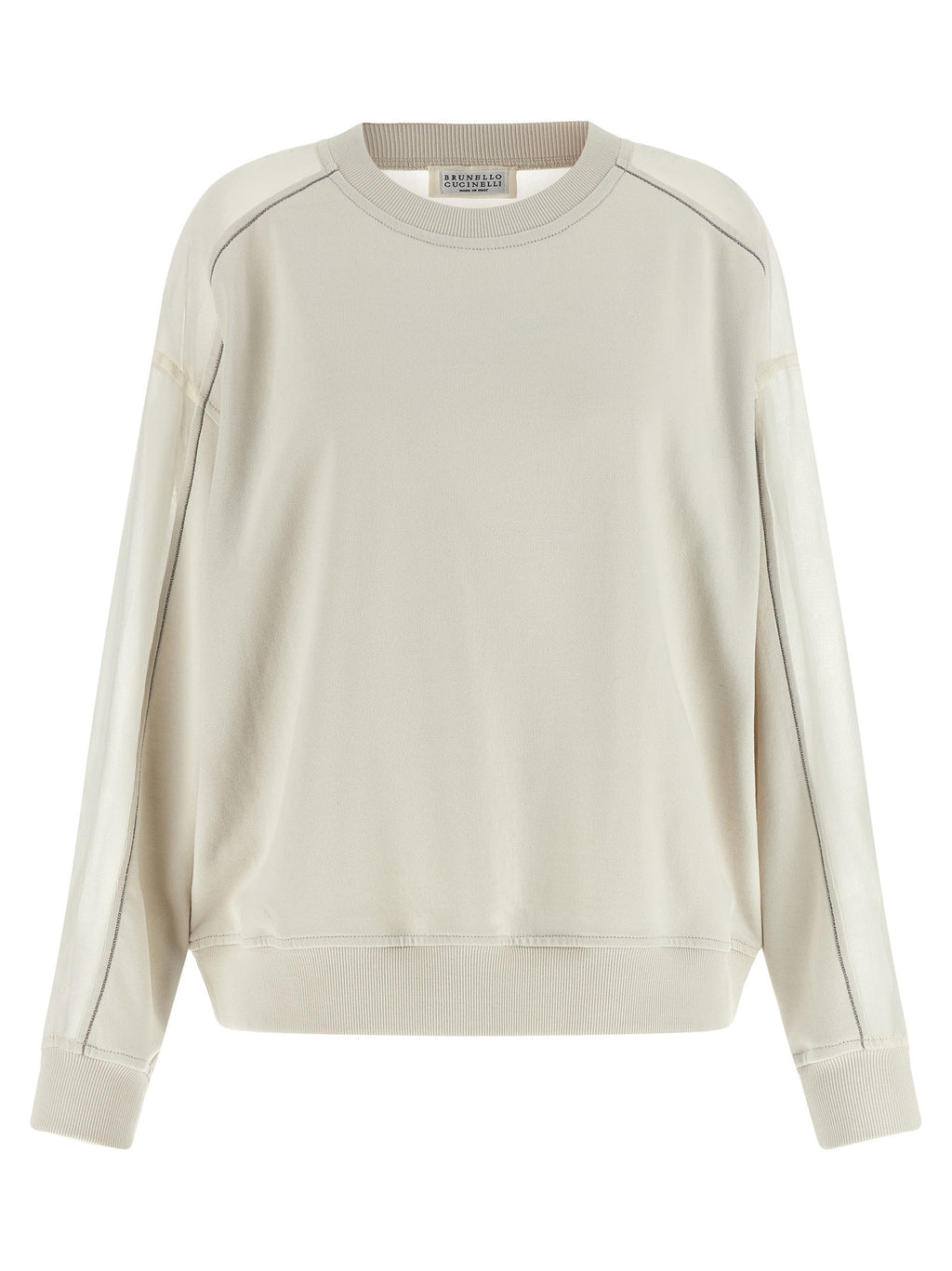 Brunello Cucinelli Organza And Monile Sweatshirt