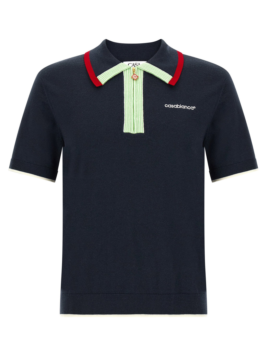 Casablanca Knit Polo Shirt With Zip