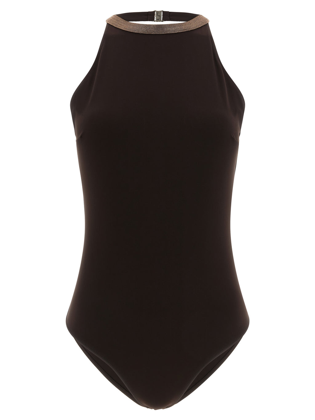 Brunello Cucinelli Precious Collar One-piece Swimsuit